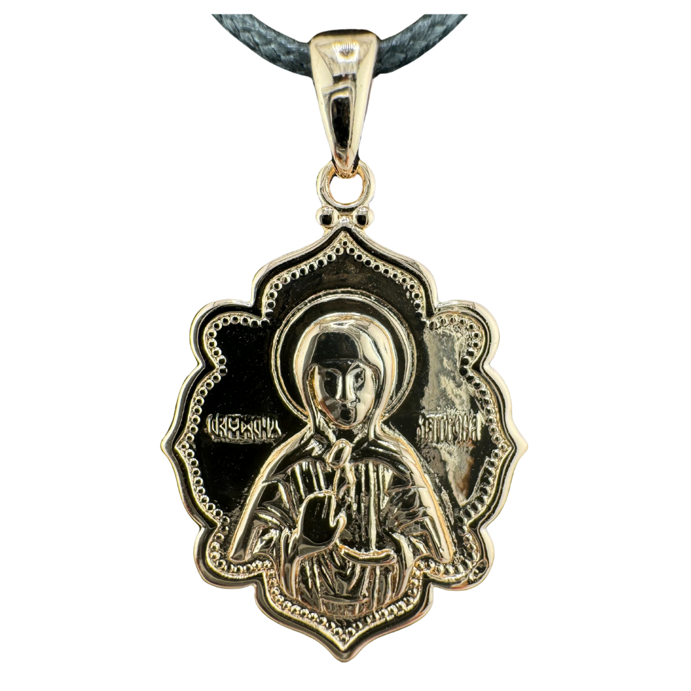 St. Matrona Pendant Plated in Rose Gold Large St. Matrona Pendant Plated in Rose Gold Large